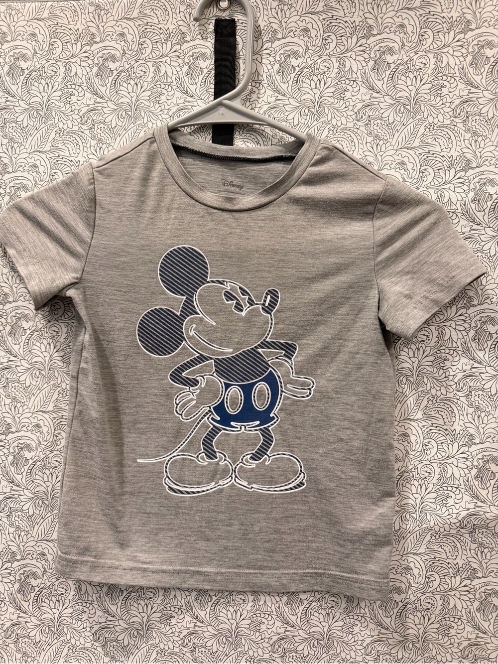 Disney Grey and Blue Mickey Mouse Short Sleeve Tee